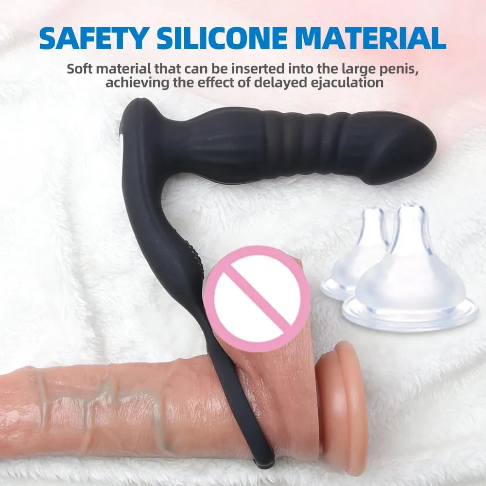 Plugue anal com controle remoto sem fio, brinquedos sexuais vibratórios para homens, massageador de próstata, masturbação vaginal, pênis simulado, brinquedos sexuais