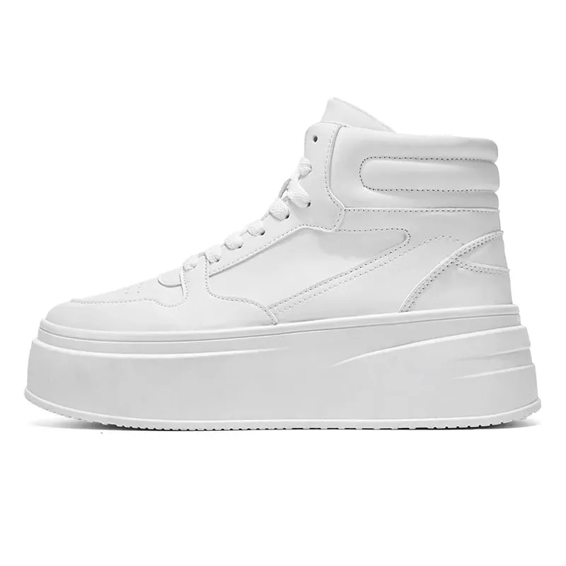 Outono masculino tênis casuais plataforma botas de tornozelo de alta qualidade tênis de fundo grosso masculino ao ar livre sapatos de basquete esporte formadores