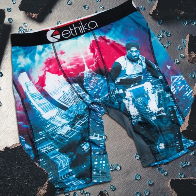 1 pçs roupa interior masculina boxers malha respirável virilha homem cuecas plus size calcinha masculina L-3XL impresso boxers briefs