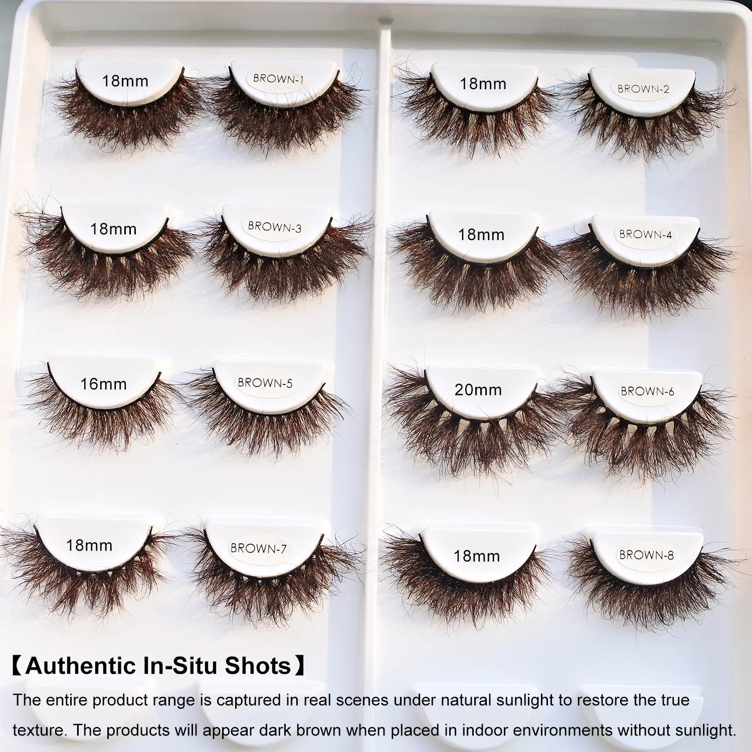 `Marrom escuro 3d vison cílios postiços fofos finos volume tira cílios macios feitos à mão marrom vison cílios maquiagem natural olho beleza t
