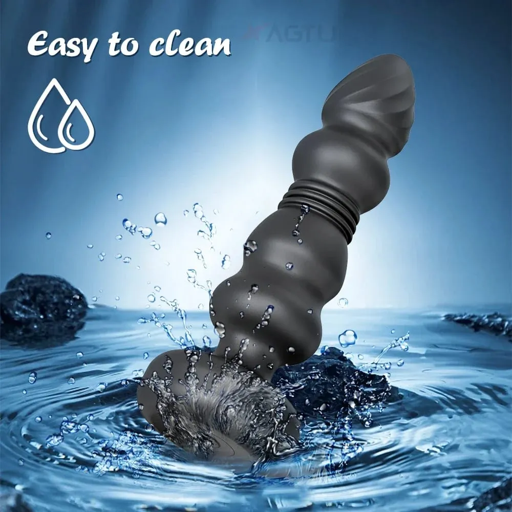 Empurrando Plugue Anal Vibrador Contas Anal Masculino Massageador de Próstata Telescópica Vibratória Butt Plug Estimulador Brinquedos Sexuais para Mulheres Homens