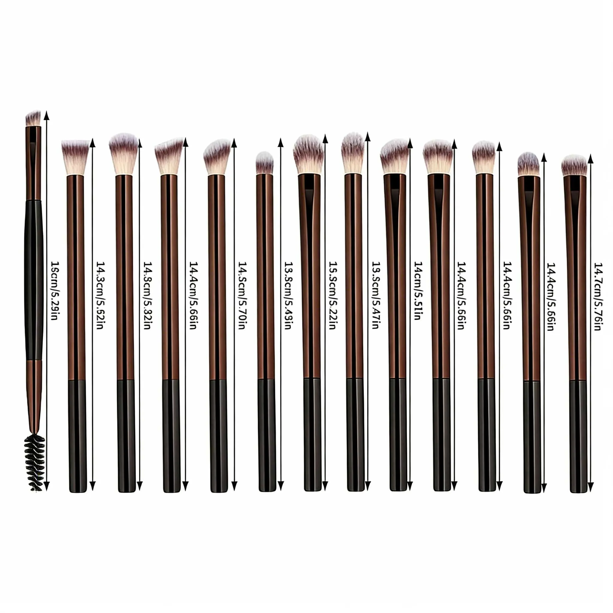 Multifuncional conjunto de pincéis de maquiagem para os olhos profissional sombra mistura corretivo sobrancelha delineador pincéis cosméticos beleza compõem — image 2
