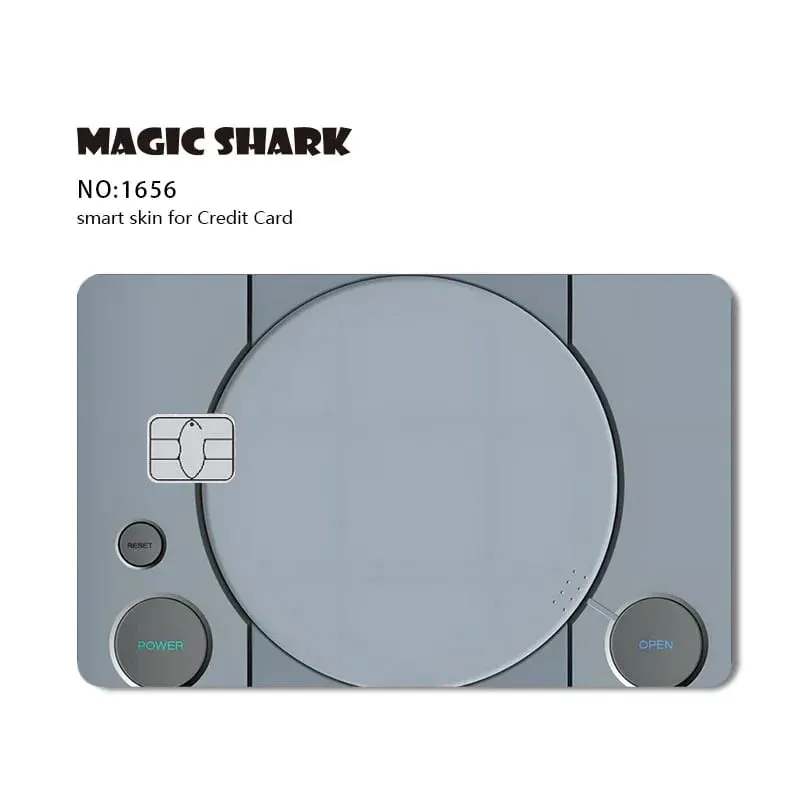2026 New Magic Shark Anime Money Charge 404 Error ID Game Machine Film Skin Sticker for Debit Bank Credit Card