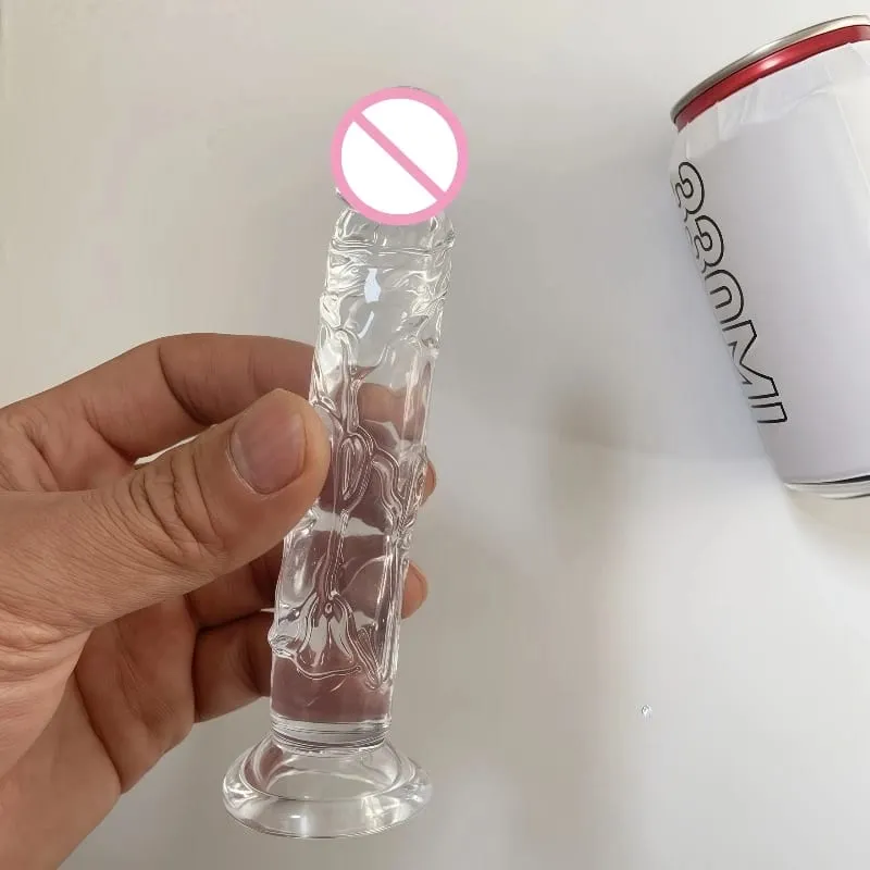 Mulher realista anal butt plug transparente vibrador ventosa pau grande masturbadores macios g ponto pênis grande produto sexual adulto 18 +