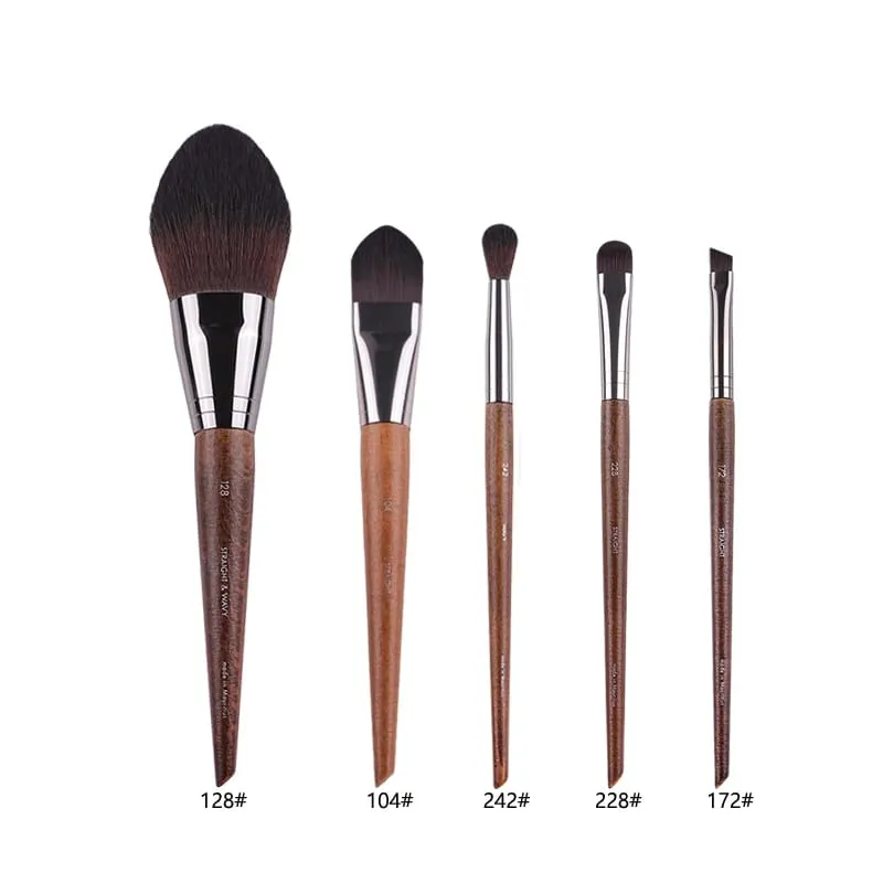 2 peças/35 peças mf pincéis de maquiagem macios de madeira natural, pó, base, corretivo, pincel de maquiagem, blush, ferramentas de sombra de cabelo sintético