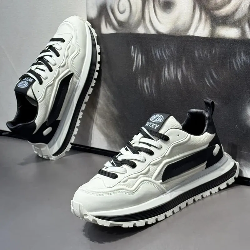 Men's Thick soled Height Increasing Casual Sneaker Outdoor Running Men's Shoes Fashion Anti slip and Wear resistant Footwear