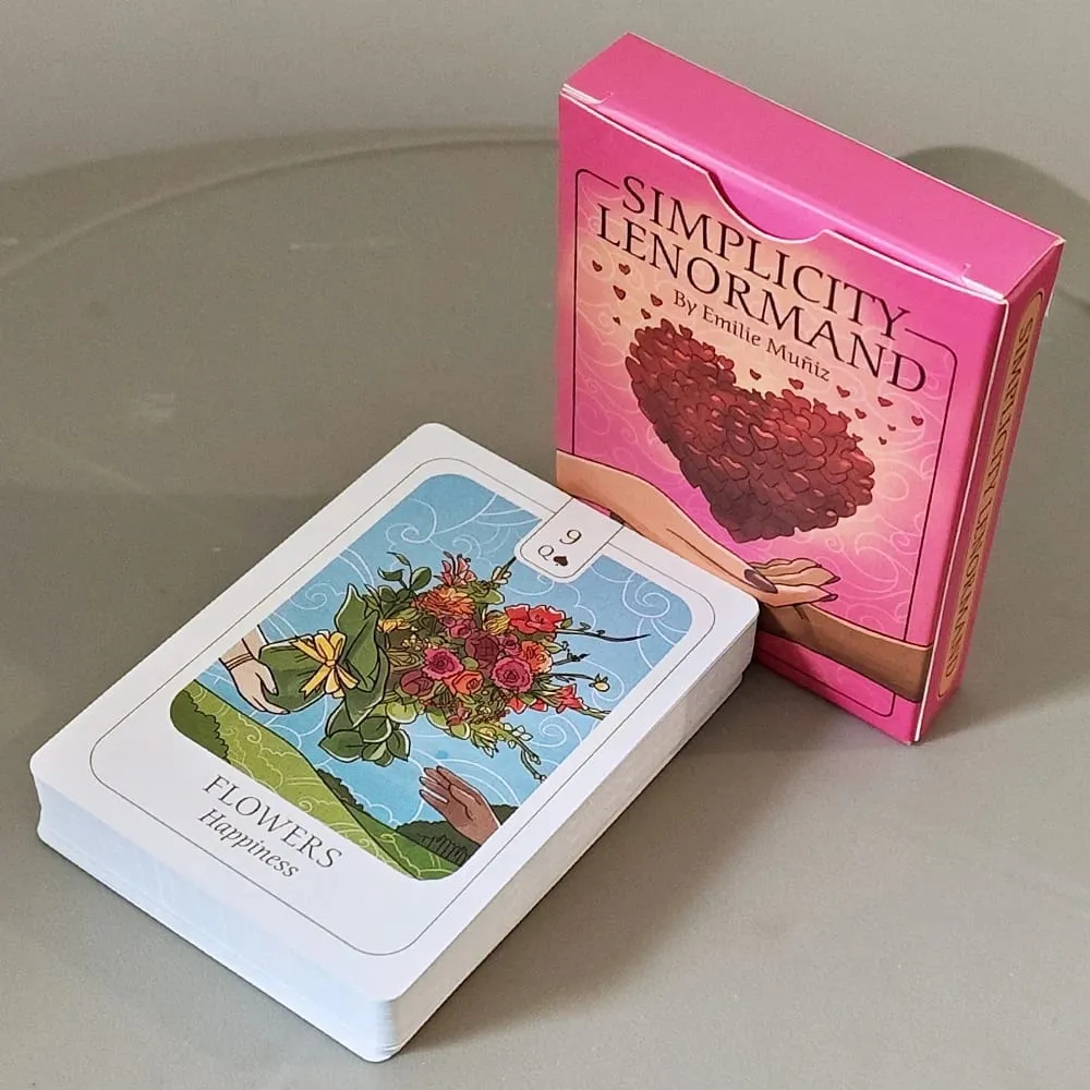 Simplicity Lenormand 牌 9*6 公分 41 張精美插圖卡片,具有有意義的象徵意義,帶有“是不是也許”卡片 — image 3