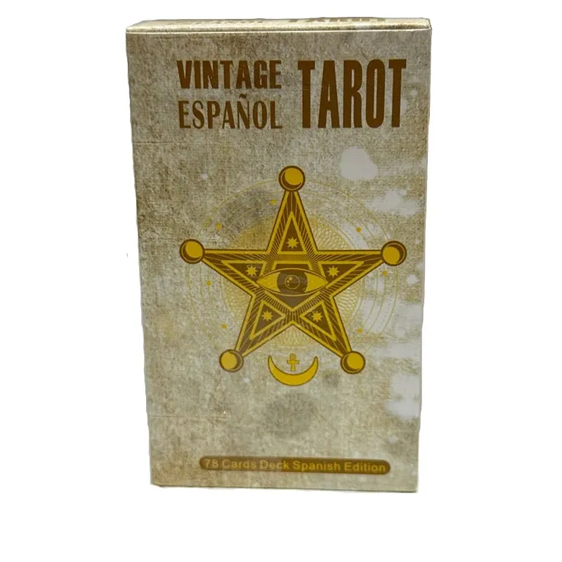 78pcs Vintage Tarot Cards Spanish Edition Board Game Divination Deck for Beginners Oracle Deck