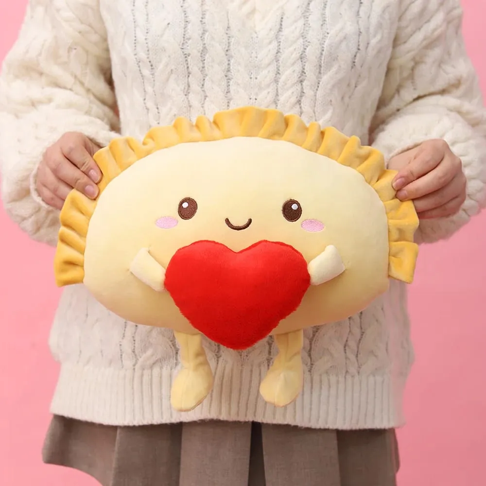 New 35cm Dumpling Plushies Pillow Cushion Kawaii Food Fried Dumpling Soft Toy Heart Cherry Blossom Hug Pillow Cute Gift