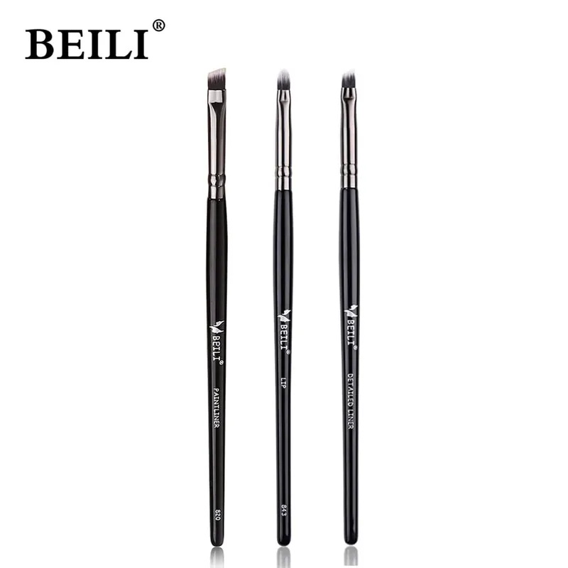 1/3 pçs profissional clássico natural pincéis de maquiagem para os olhos conjunto sombra sobrancelha mistura smokey preto beleza compõem pincéis