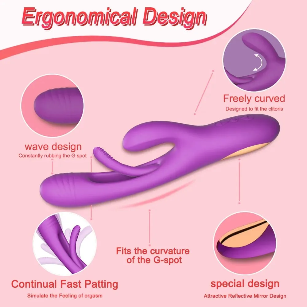 Vibrador batendo para mulheres, ponto g, estimulador de clitóris, vibrador vibratório, massageador vaginal, sexo feminino, produtos para adultos — image 3