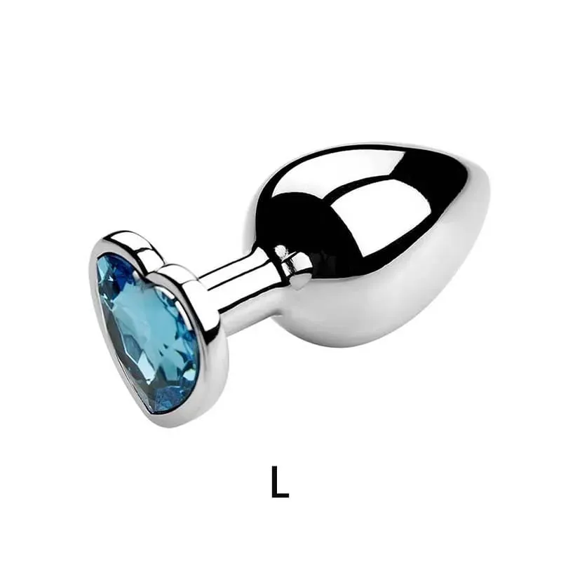 5 tamanhos de aço inoxidável cristal coração anal plug removível butt plug estimulador próstata massageador anal brinquedos sexuais vibradores