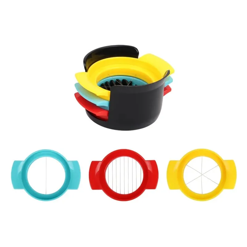 Acessórios de cozinha três em um todos os ovos máquina preservada cortador de ovos multi-função casa fantasia modelagem divisor