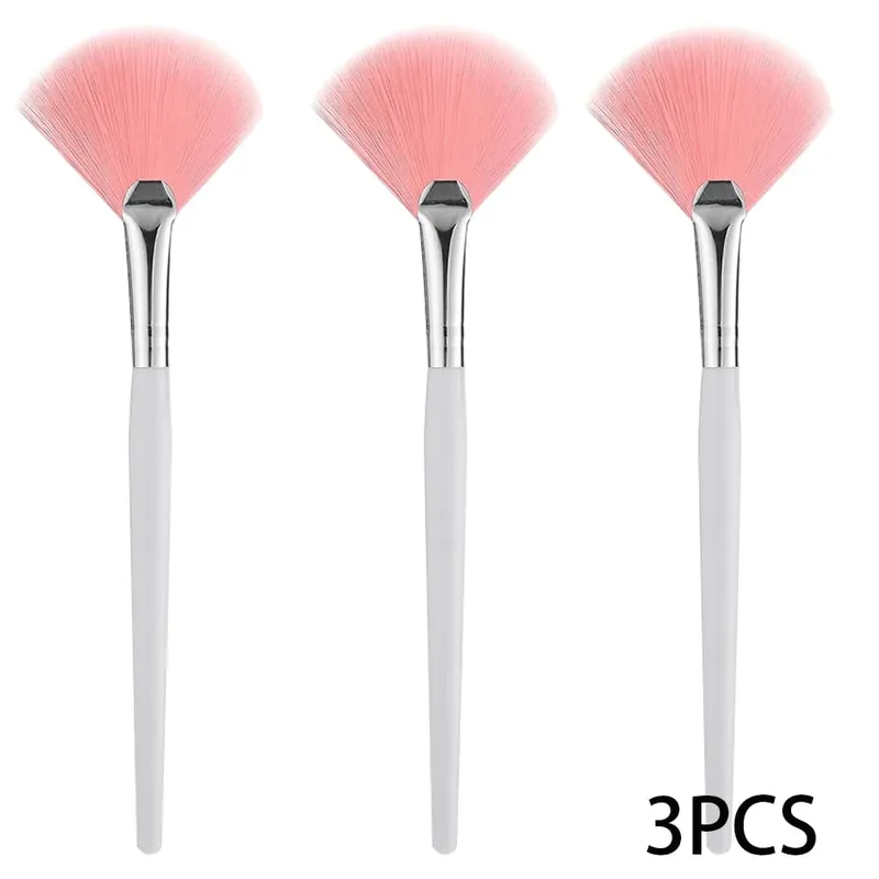 3/9/15 Pieces Facial Fan Mask Brushes Soft Mask Brush Applicator Esthetician Facial Mask Brushes For Women Girls Cosmetic Tools