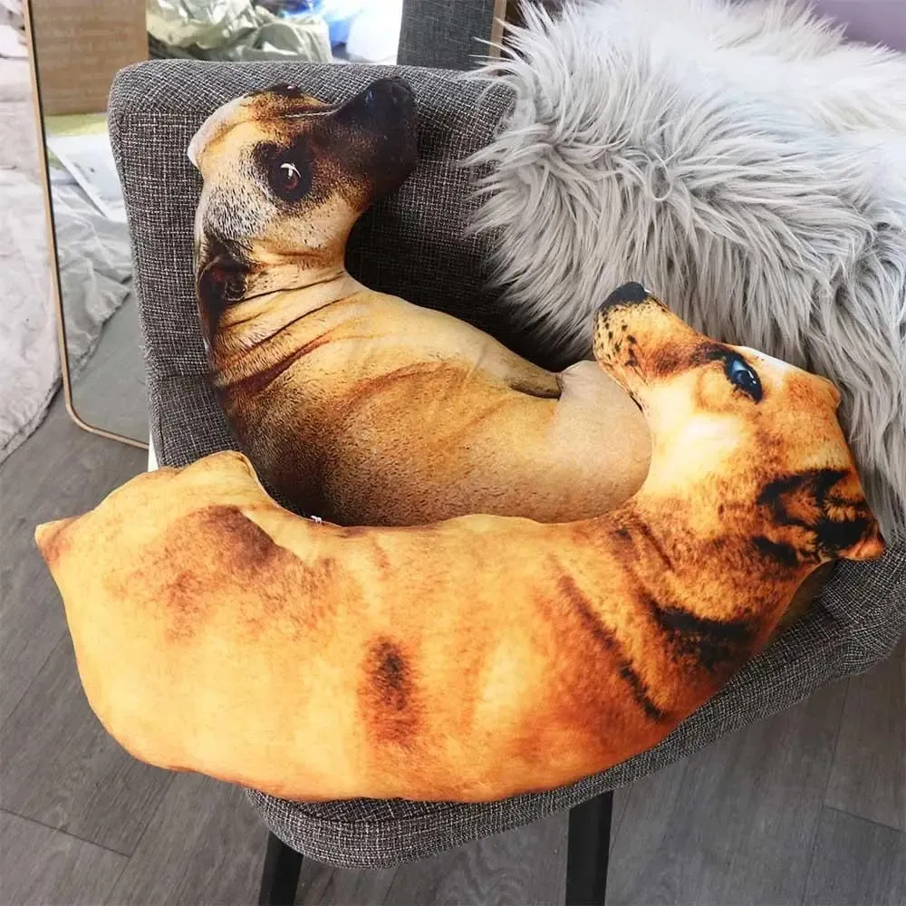 Hound 3D Lifelike Animal Throw Pillow Soft Creative Dog Almofada Almofada para casa — image 5