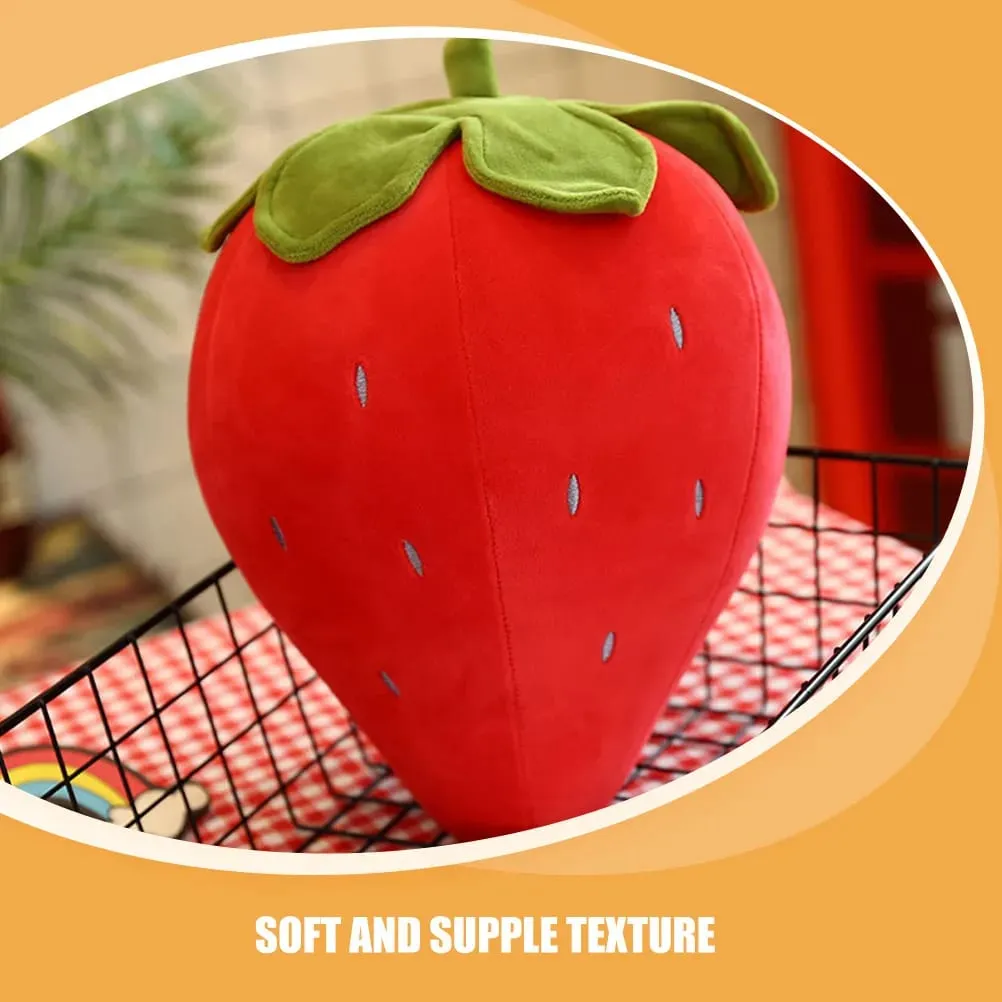 Almofada criativa de morango macia e flexível, travesseiro confortável, decoração de frutas, quarto, travesseiro fofo de dormir, almofada de frutas
