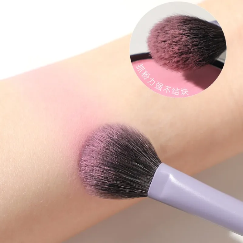 1pc super macio roxo blush escova fundação contorno sombra de olho escova destaque sobrancelha sombra escova pincéis de maquiagem