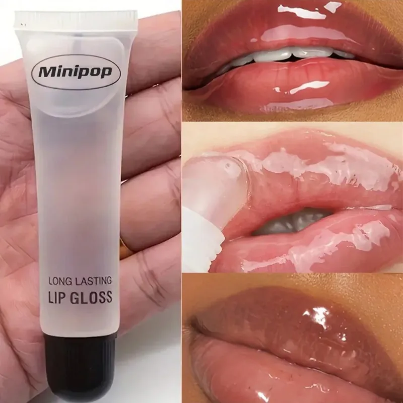 2/3/6pcs brilho labial transparente hidratante de longa duração | Óleo de base labial não pegajoso, acabamento de alto brilho, cosméticos para cuidados com os lábios 18ml