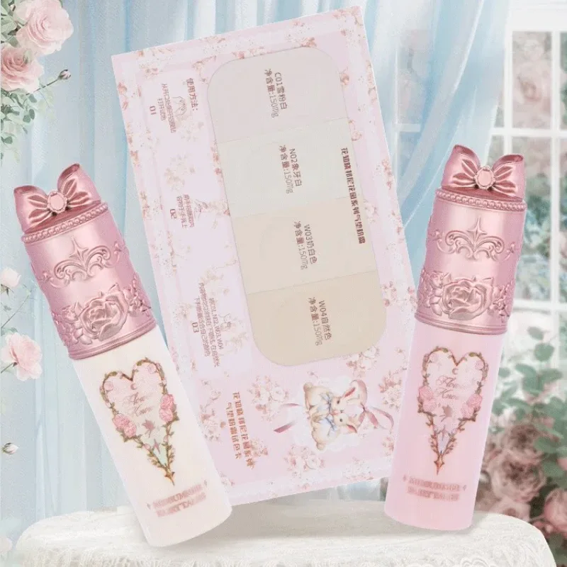 Flower Knows Cushion Foundation Shade Card + Mini Concealer Long-Lasting Moisturizing Full Coverage Face Makeup Sample Set