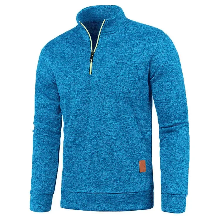 Men's Knitted Sweatshirts Casual Thicker Half Zip Pullovers For Male Hoody Man Solid Color Turtleneck Sweater Coats BSD-ZW118