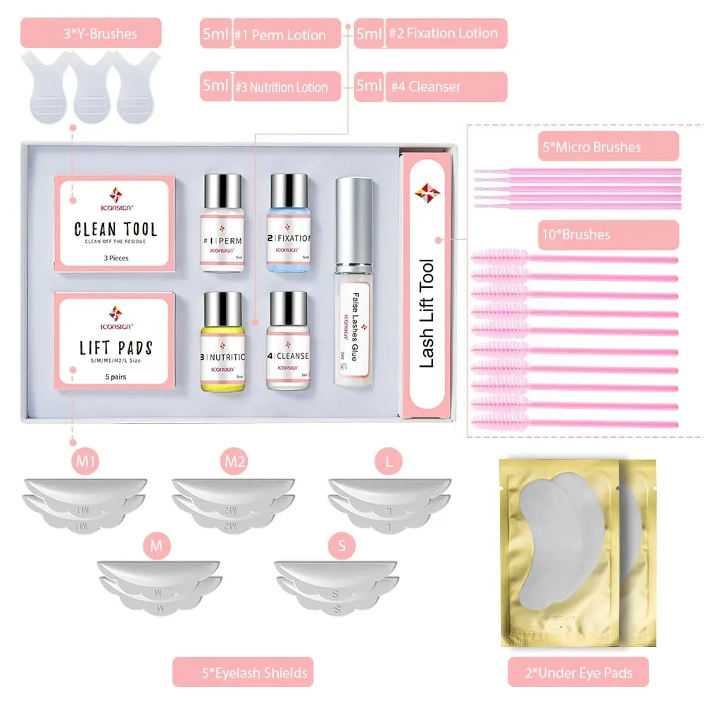 Dropshipping ICONSIGN Upgrade Version Lash Lift Kit Lifting Eyelashes Lasting 6-8 Weeks Calia Perm Eyelash Enhancer Makeup Tools — image 5