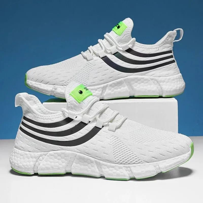Tênis masculino confortável respirável sapatos de plataforma verão homem tênis de corrida respirável confortável moda tênis de caminhada