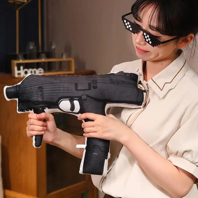 Super legal realista recheado impresso arma de fogo brinquedos de pelúcia macio engraçado lifeiliek rifle sniper rifle brinquedos adereços de jogo para meninos