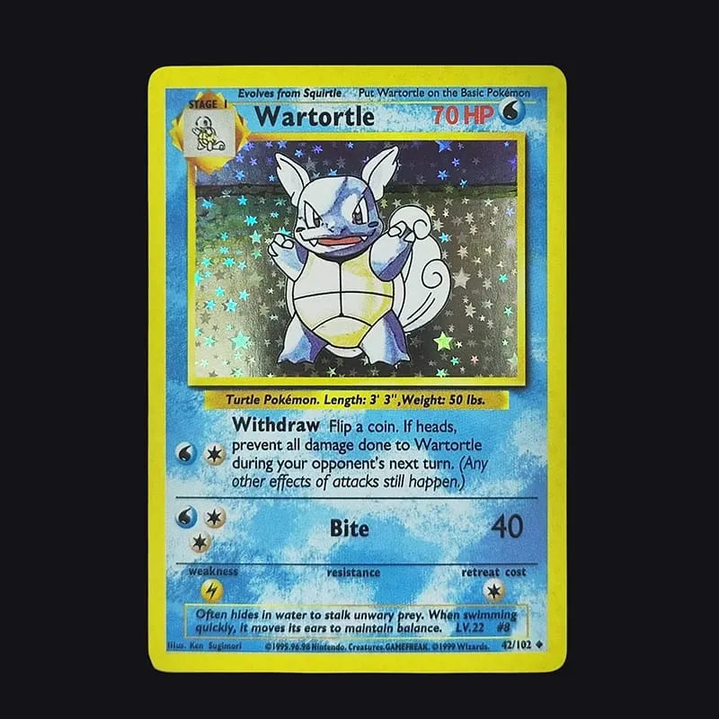 Proxy PKM Inglês JOGO 1ª EDIÇÃO Charizard Blastoise Venusaur Mewtwo Holo TCG Game Collection Card
