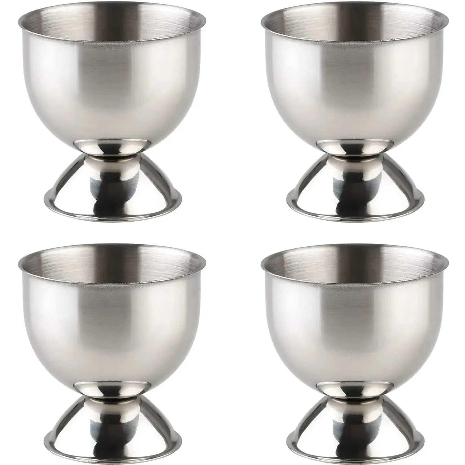 Conjunto de copos para ovos, aço inoxidável, duro, macio, suporte de bandeja para ovos cozidos, café da manhã, brunch, utensílios de cozinha, presente de natal, ferramentas de cozinha