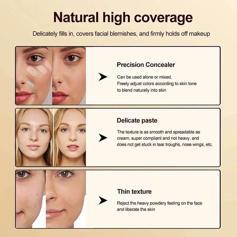 Conjunto de maquiagem facial, base líquida, pó solto, primer à prova d'água, longa duração, cobertura completa, corretivo, cosméticos femininos, maquiagem facial