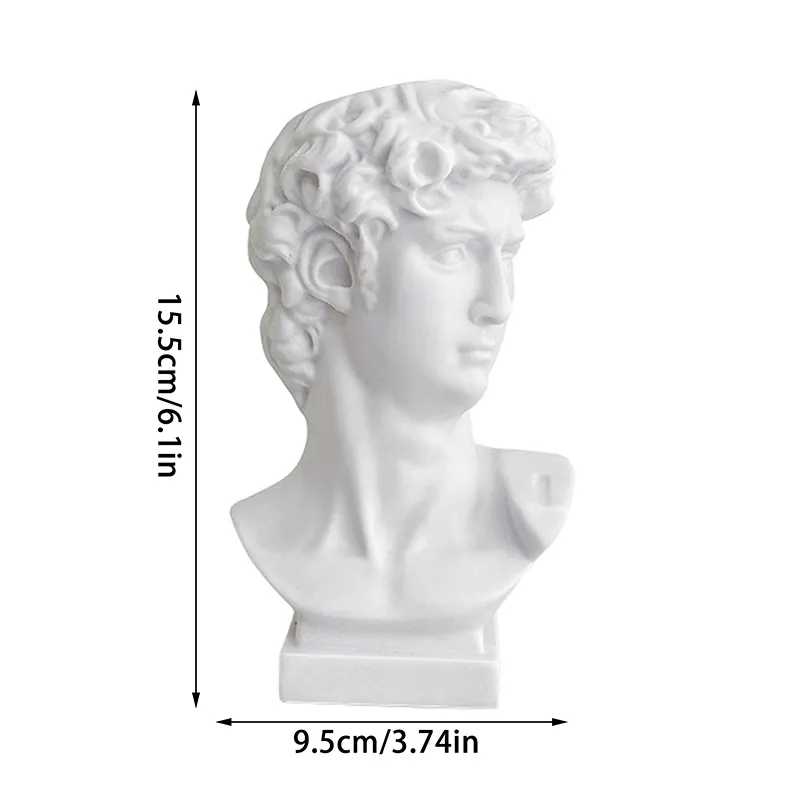 Creative Statue Of David Shape Brush Pot Desktop Ornaments Storage Box Household Makeup Brushes Organizer — image 6