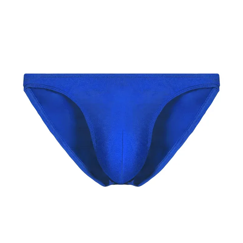 Roupa íntima masculina, cuecas triangulares pequenas masculinas, cuecas finas em u-convexas elásticas sexy de cintura baixa justas com borda estreita