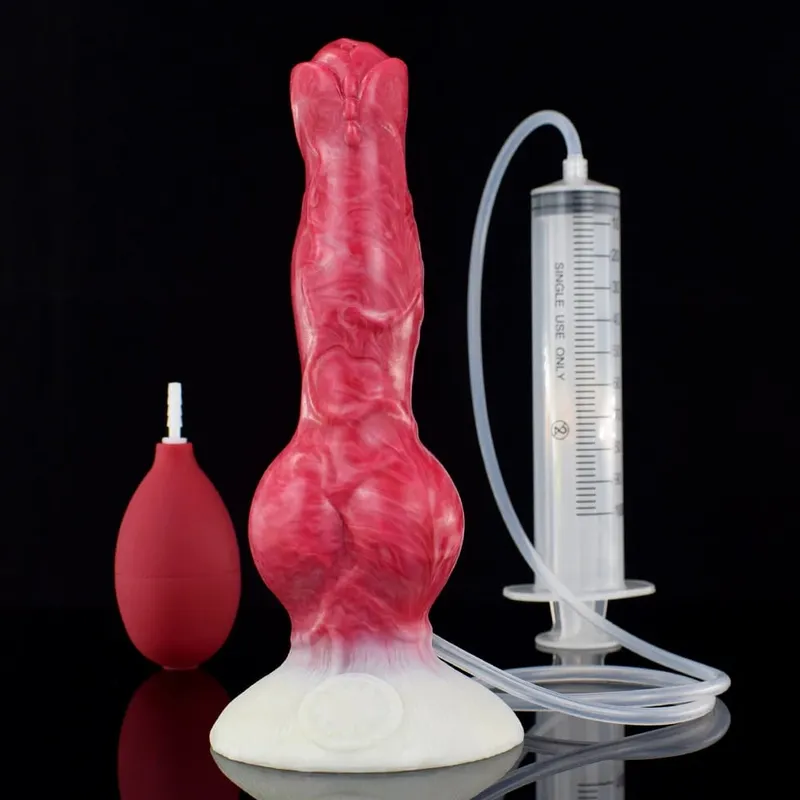 Ejaculação anal plug cão nó vibrador com forte otário estimulação vaginal esguichando pênis erótico adulto brinquedos sexuais 18 +