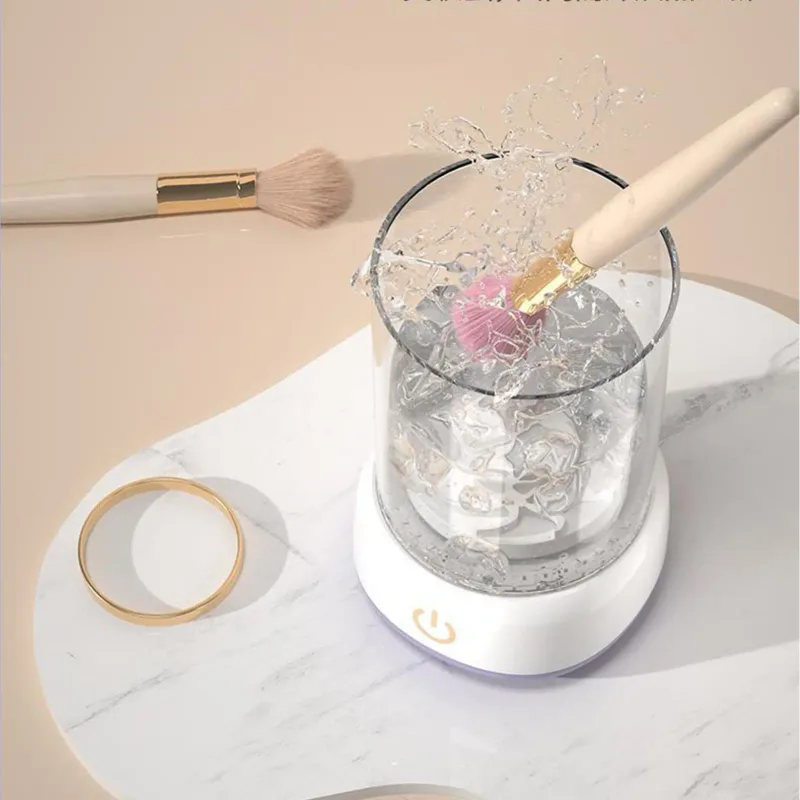Limpador de pincéis de maquiagem profissional, ferramenta de maquiagem, lavadora portátil automática de pincéis cosméticos, máquina de limpeza para casa, vaidade, viagens