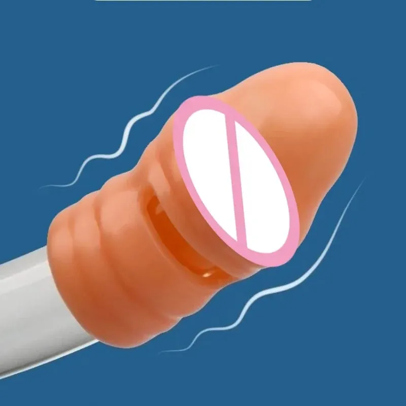 2 Pçs/set Manga Pênis Silicone Extensão Reutilizável Preservativo Atraso Ejaculação Ponto G Brinquedos Sexuais Anal Para Homens Sem Vibrador Sex Shop