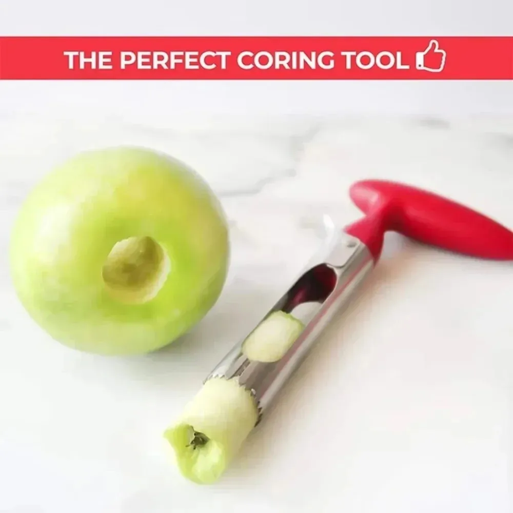 1pc de alta qualidade aço inoxidável cozinha apple core ferramenta máquina corte frutas afiada fácil de usar e limpo e durável