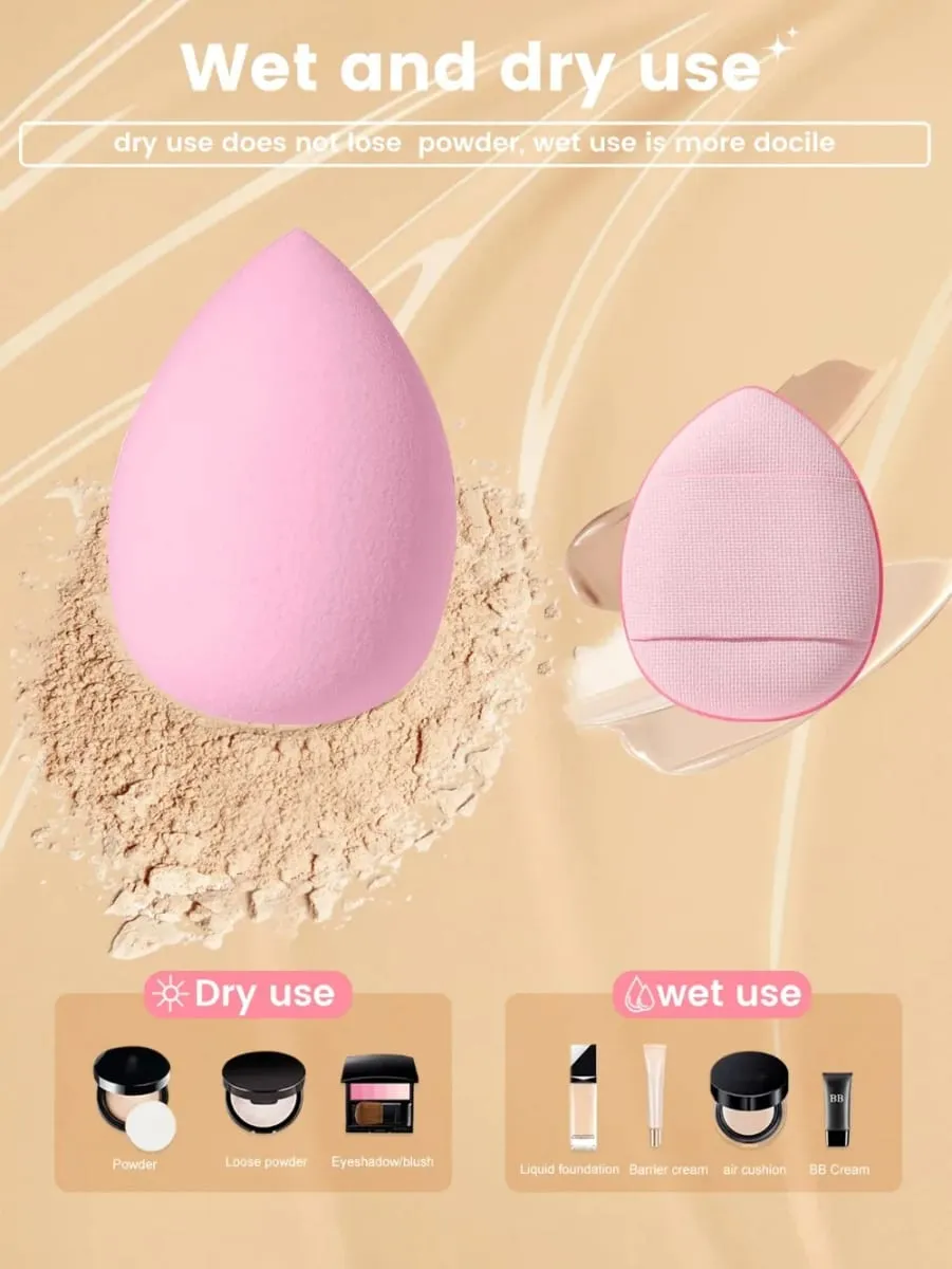 53 peças de ferramentas de maquiagem: 1 peça de bolsa de cosméticos + 32 peças de conjunto de pincéis de maquiagem + 8 peças de esponjas de maquiagem + 8 peças de sopros de pó + 4 peças de ferramentas de maquiagem