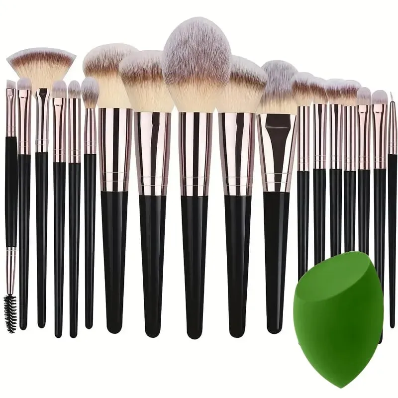 Profissional 3-20 pçs pincéis de maquiagem conjunto macio macio fundação sombra corretivo mistura kabuki ferramenta de beleza feminina