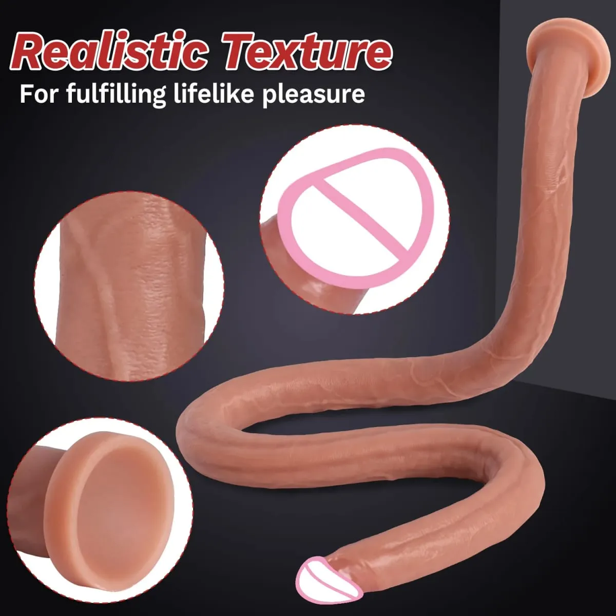 Vibrador realista extra longo, estimulação do ponto g, toque profundo, pênis, vagina, anal, pau, brinquedos sexuais adultos para mulheres, homens, plugue anal