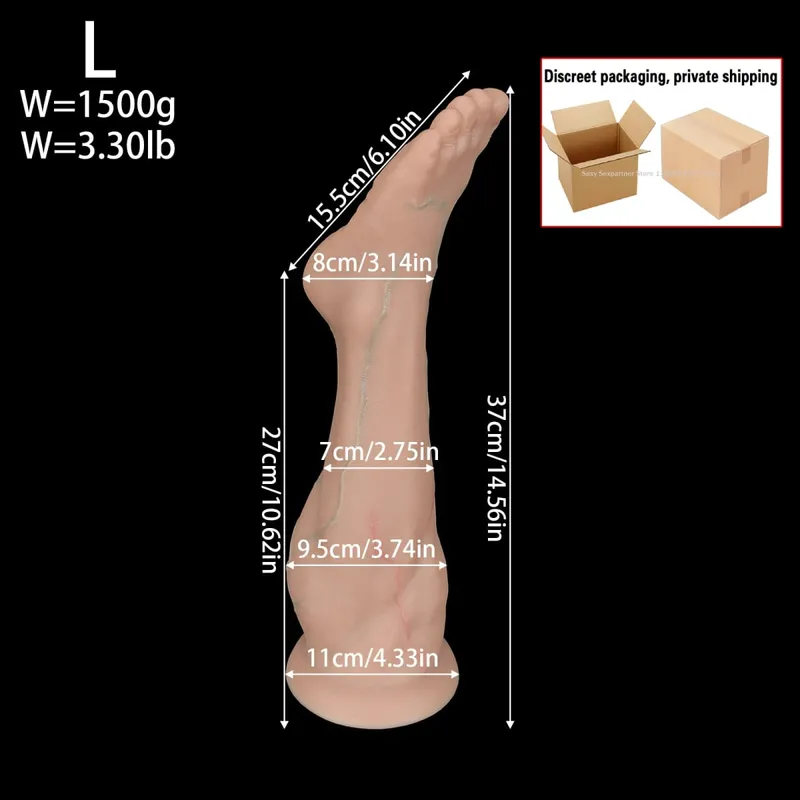 Plugue anal para pés grandes, plugue anal de silicone para treinamento, masturbador profundo, estimulador, brinquedos sexuais anais, mulheres e homens 18