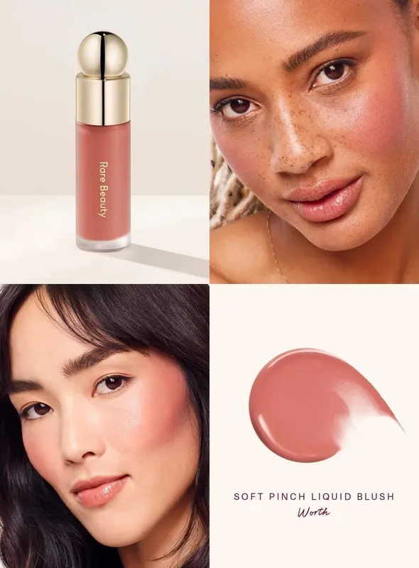 Rare Beauty Creme Derretido Blush Maquiagem Fosco Textura Perolada Glitter Blush Marcador Brilhante Nutrir Hidratar Brilho Labial