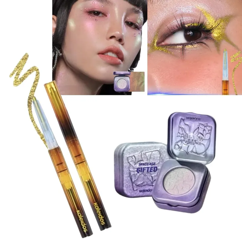 Kaleidos Camaleão Conjunto de Maquiagem para os Olhos Rosto Gel Delineador Lápis Camaleão Sombra Marcador Cromo Glitter Diamante em Pó — image 2