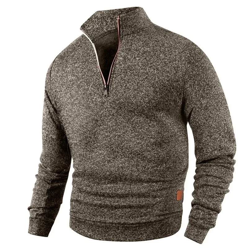 Animal jogo masculino meio zíper sweatshirts manga longa sólido pulôver gola alta streetwear jaqueta quente casacos esportivos outerwear — image 5