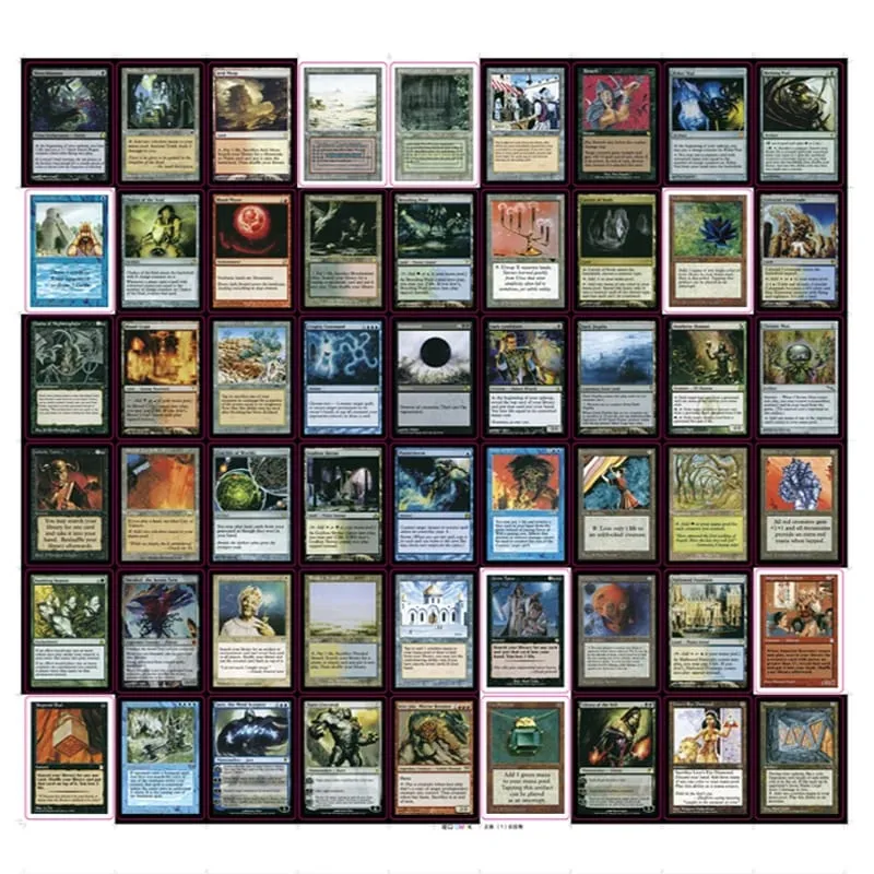 216 Pcs Black Core Cards P9 Dual Land Fetch Land Shock Lands Proxy Cards Cards