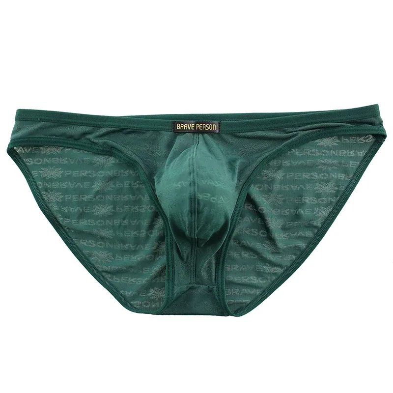 Brave Person New Men String Bikini Mens Briefs Transparent Comfortable Breathable Ropa Interior Hombre