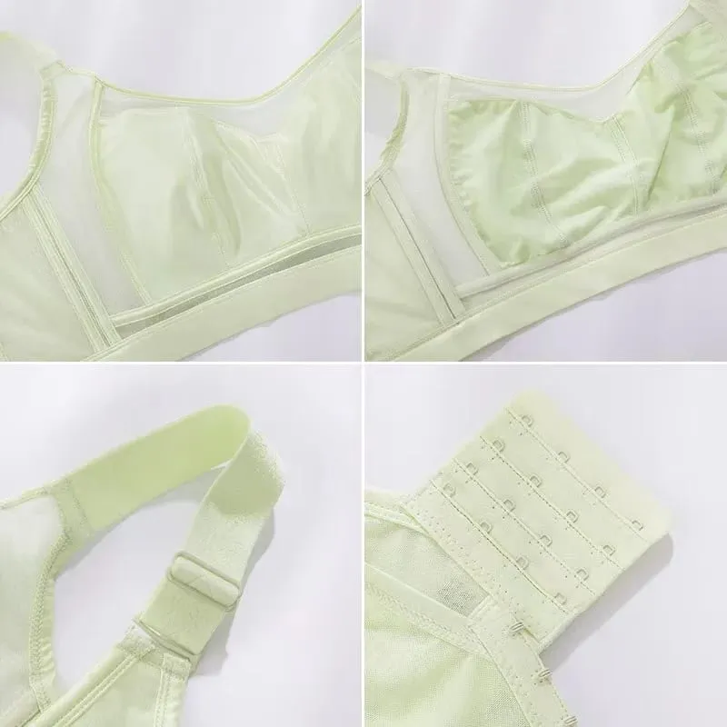 Sutiã minimizador feminino plus size, ultrafino, cobertura total, suporte lateral reunido, sutiã anti-flacidez para busto grande