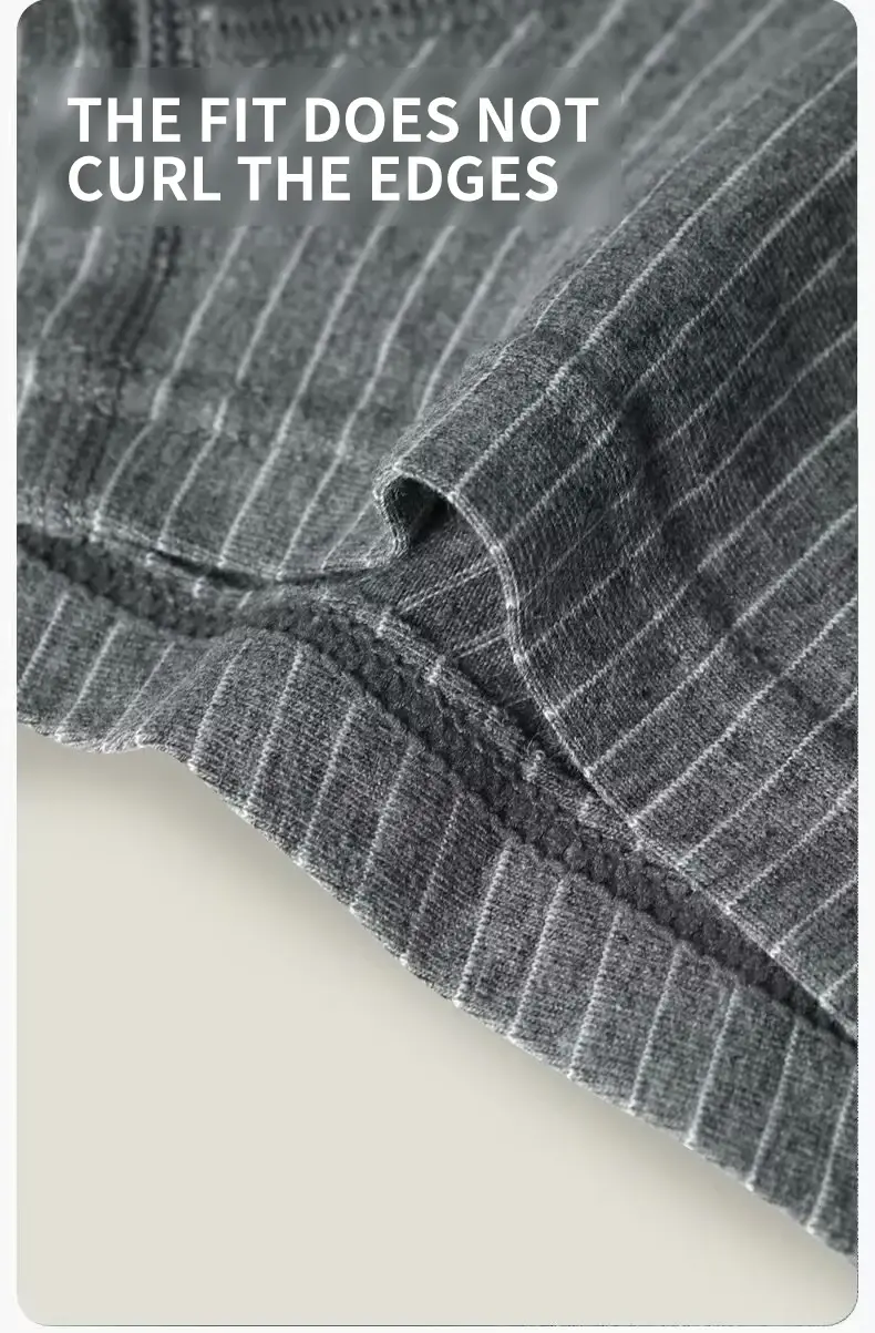 MiiOW 4Pcs Cotton Men's Boxer Underwear Graphene Antibacterial Man Trunks Breathable Striped Men Underpants Boxers Male Panties