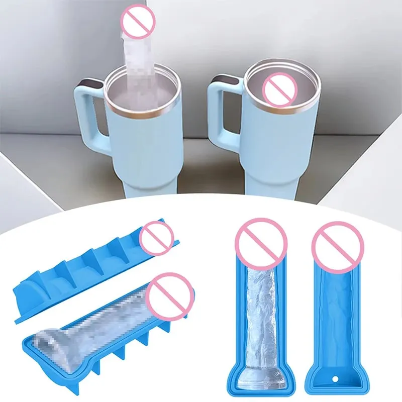 1PCS New Fun Silicone Ice Cube Mold with Lid Adults Prank Ice Mold Funny Shape Ice Cube Mold Bachelor Party Bar KTV Ice Maker
