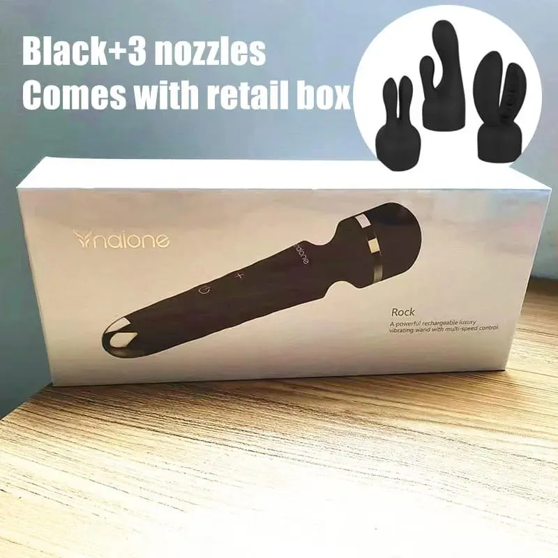 Nalone rock poderoso clitóris vibrador usb recarga varinha mágica av vibrador massageador produto sexual brinquedos sexuais eróticos para mulher