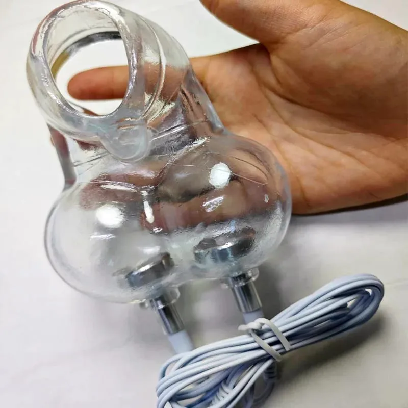 Taser anel de choque elétrico masculino masturbar estimular a ereção do pênis brinquedo sexual em gay e-stim massagem bondage pênis escroto cockring